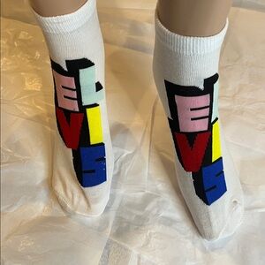 Elvis Presley White Casual Socks f